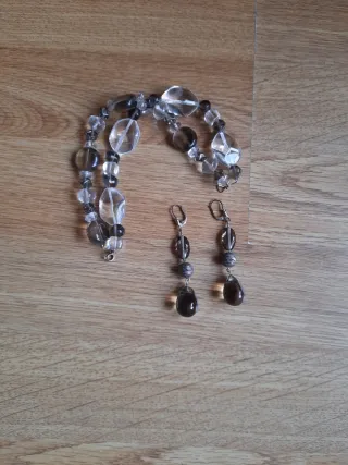 Set di gioielli blu e argento