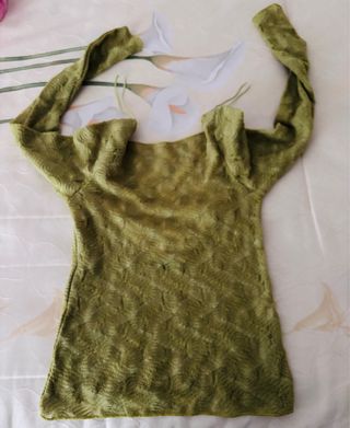 Blusa Zara verde oliva