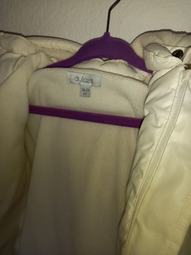 Abrigo plumas 18-24 meses Dulces