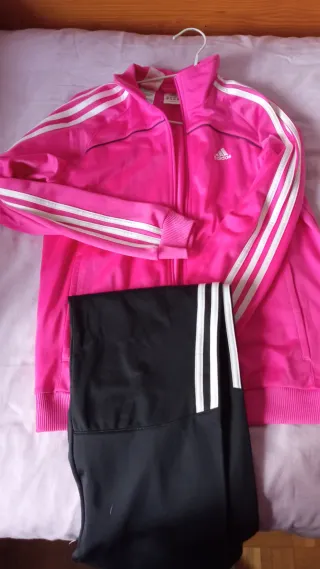 Chándal Adidas rosa y negro