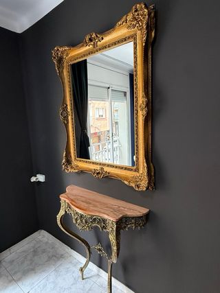 Silla de Barbero Antigua Triumph con Espejo