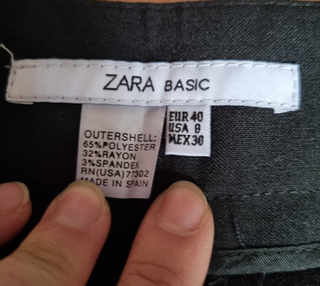 Falda recta Zara negra