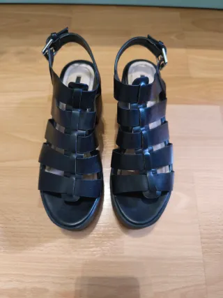 Sandalias Plataforma Negras Talla 38