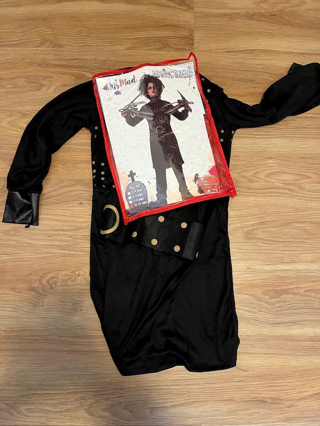 Disfraz Eduardo Manostijeras + Peluca 10/12 años