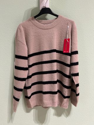 Jersey MENDOMIX rayas rosa y negro