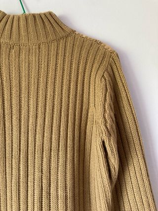 Chaqueta ante y punto marrón