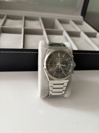 Seiko Cronógrafo Gris/Plateado