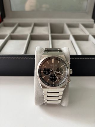 Seiko Cronógrafo Gris/Plateado
