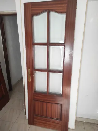 5 Puertas Madera Maciza con Cristales