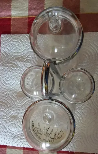 Set Olio/Aceto Vetro e Metallo. Nuovo. Mai usato.