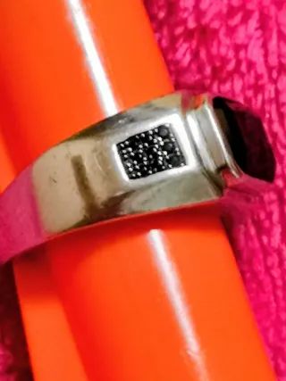 Anillo Plata Ley Zafiro Azul Talla 19