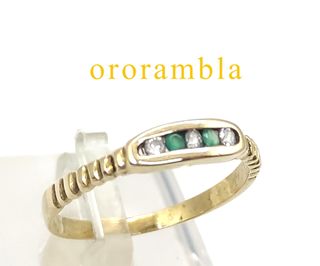 Anillo Oro 18K con piedras