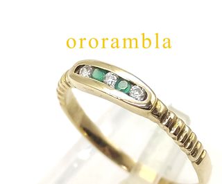 Anillo Oro 18K con piedras