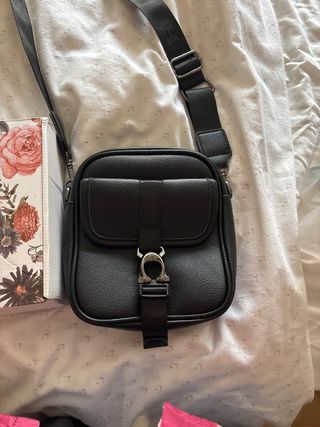 Bandolera Coach Negra Hombre