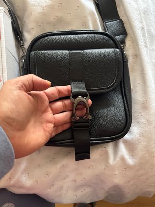 Bandolera Coach Negra Hombre