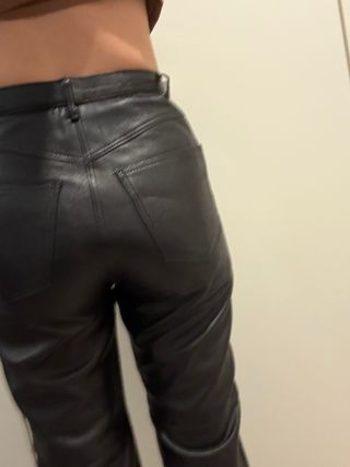Pantalones de piel negros