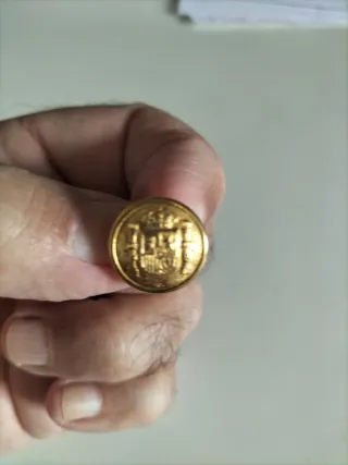 6 Botones Dorados con Escudo