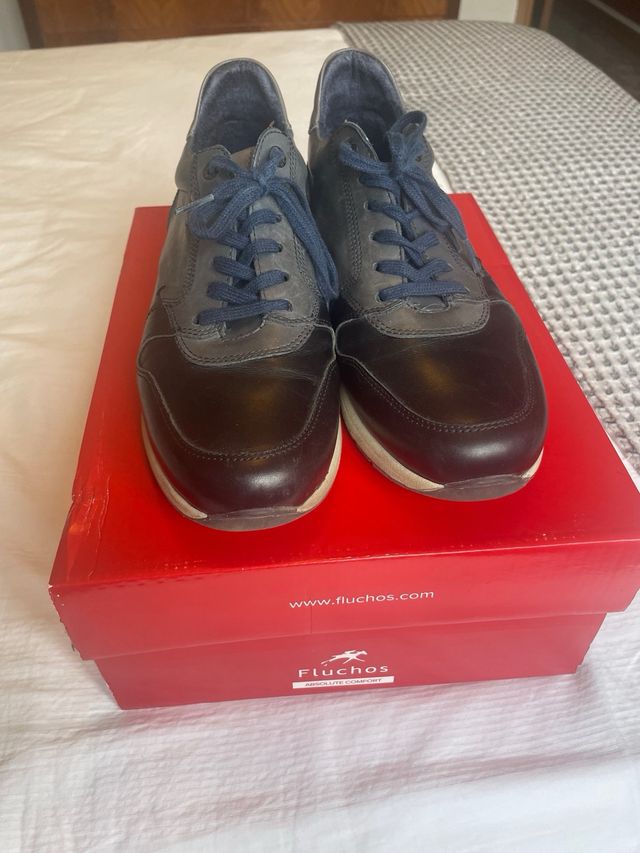 Zapatos Fluchos Azul/Gris