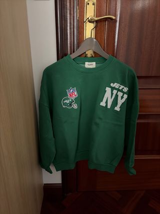 Sudadera NFL Jets Pull&Bear Talla S
