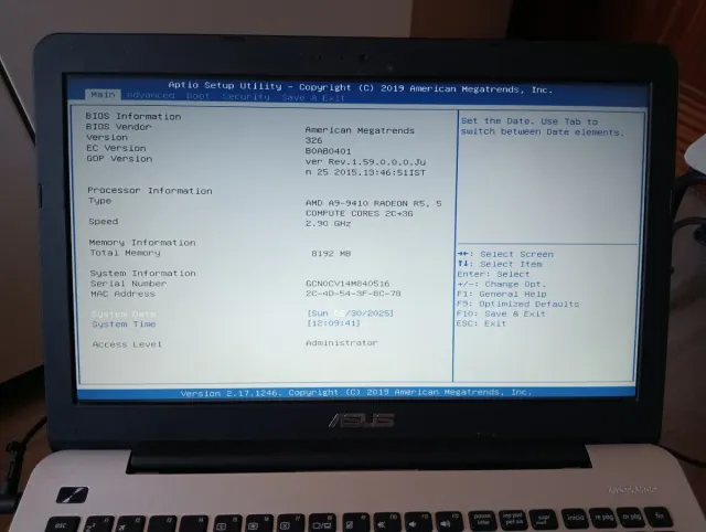 PC Portátil ASUS F555B AMD A9