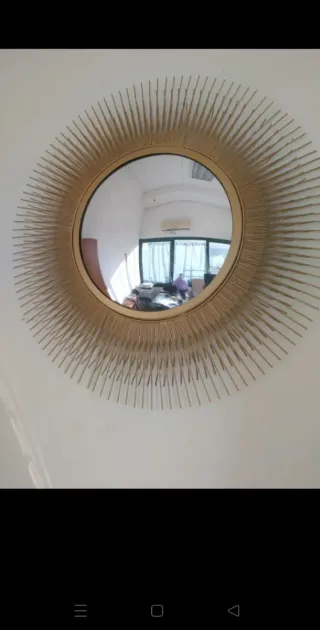 SPLENDIDO SPECCHIO DA PARETE A FORMA DI RAGGI DI SOLE