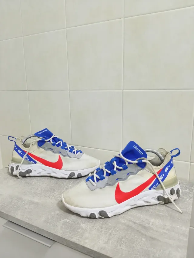 Nike React Uomo Scarpe Rosse Bianche