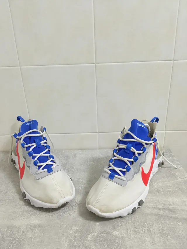 Nike React Uomo Scarpe Rosse Bianche