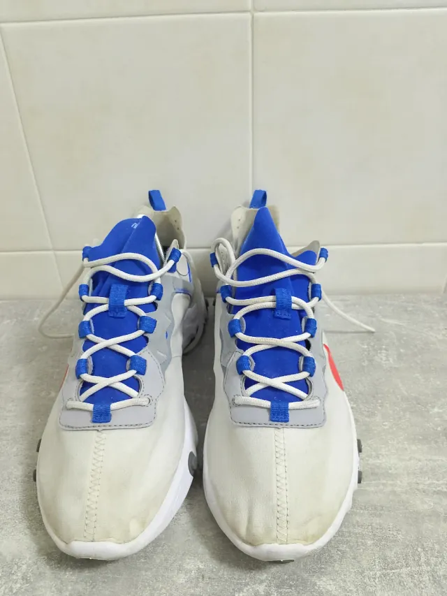 Nike React Uomo Scarpe Rosse Bianche