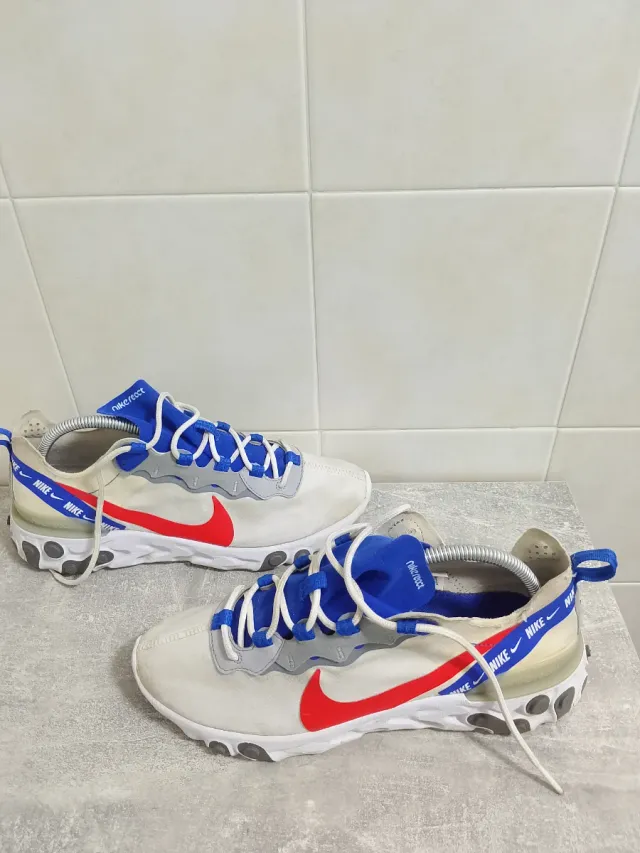 Nike React Uomo Scarpe Rosse Bianche