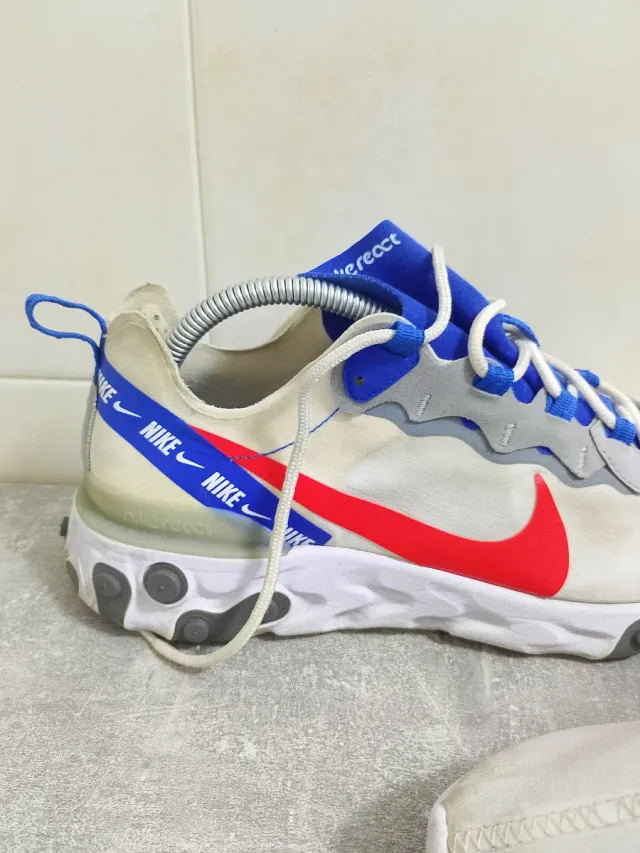 Nike React Uomo Scarpe Rosse Bianche