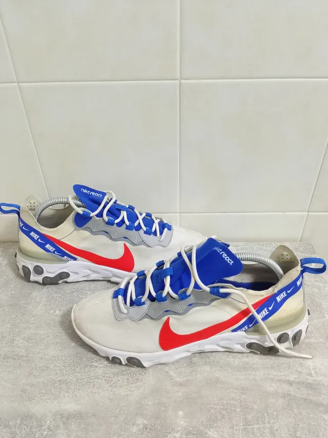 Nike React Uomo Scarpe Rosse Bianche