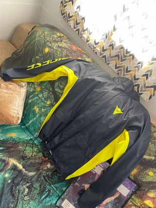 Chaqueta Dainese Moto Impermeable Azul/Amarillo