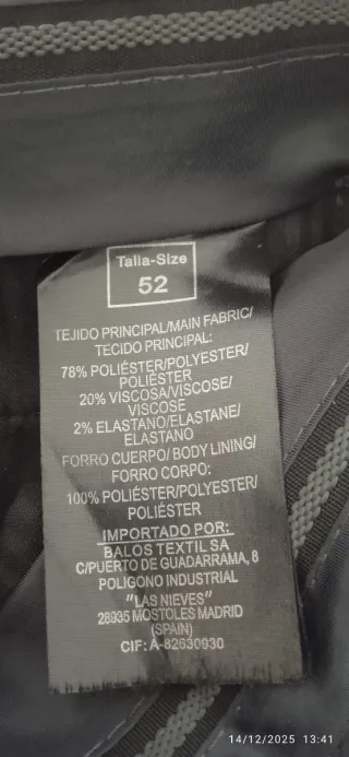 Pantalón de traje gris hombre