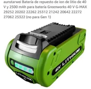 Batería Greenworks 40V 2500mAh Ion Litio