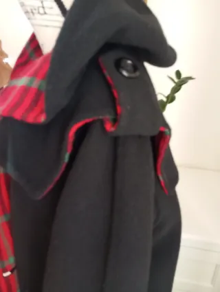 Cappotto vintage con fodera a quadri