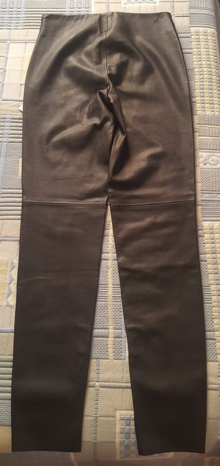 PANTALON ZARA CUERO SINTETICO NEGRO NUEVO ETIQUETA