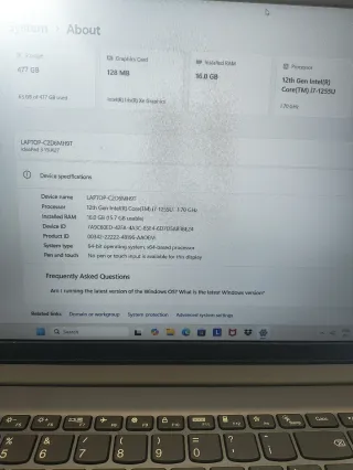 Lenovo IdeaPad 3 i7 12ª Gen 16GB RAM 512GB SSD