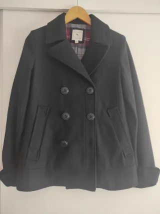 Chaqueta paño negro Bershka 