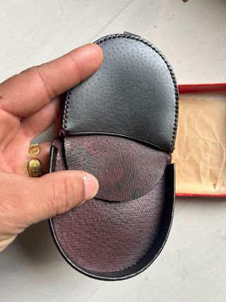 Portamonete rotondo in pelle