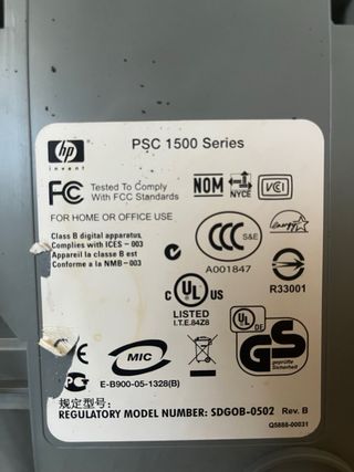 Impresora HP Beige y Gris modelo 343