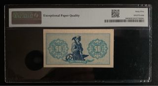 Billete 50 Céntimos 1937 Asturias PMG 65 Bajo