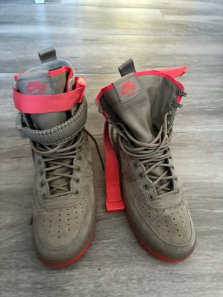 Nike Air Force 1 Botas Beige/Rojo