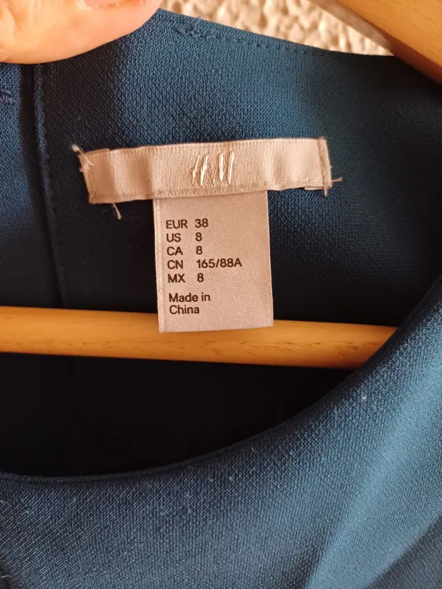 Vestido H&M Talla M Teal