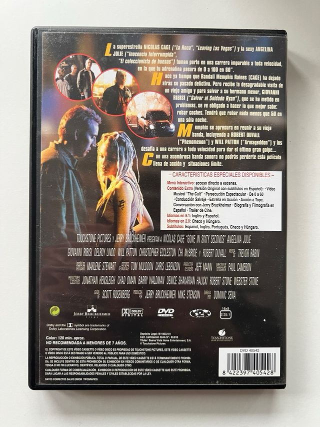 60 Segundos (DVD) (Nicolas Cage y Angelina Jolie)