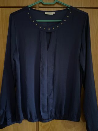 Blusa Trucco Talla 42 Azul Marino