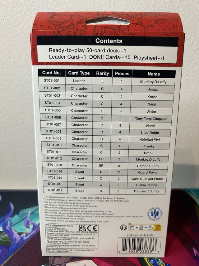 One Piece Card Game ST-01 Starter Deck