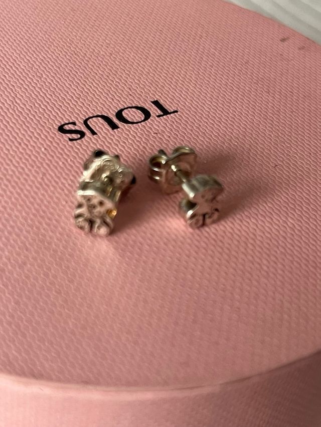 Pendientes Tous Oso Plata