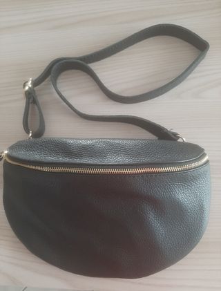 Marsupio in pelle nera