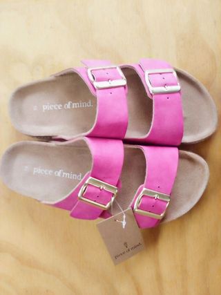 Sandalias de ante rosa