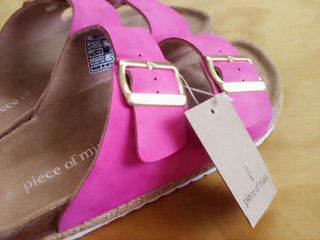 Sandalias de ante rosa